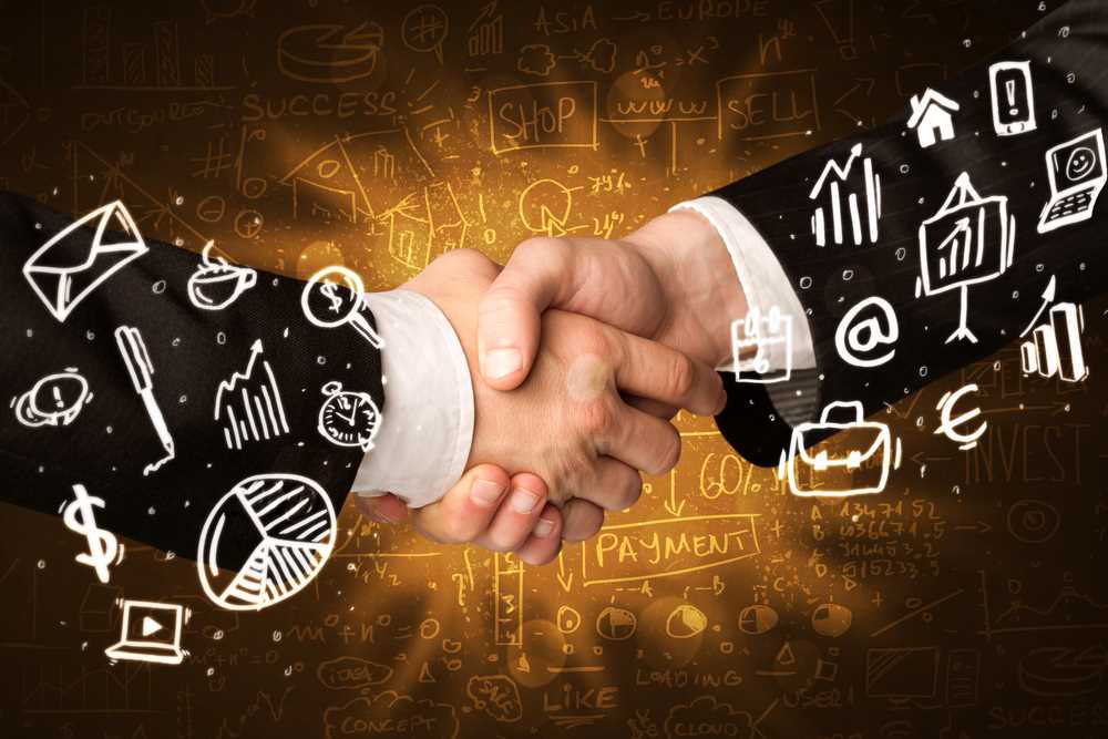 Image of a business handshake between two professionals, featuring 411 Business Law and highlighting 'Managing Franchise Relationships,' ensuring it aligns with the page's context.